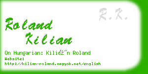 roland kilian business card